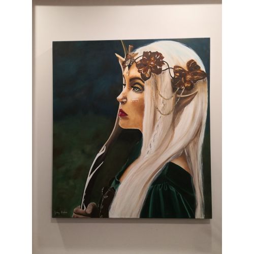 Elf, Gülay Kırbaç Tuval üstüne yağlı boya tablo. Çerçevesiz 80x90cm. Eser tarihi Eylül 2017 Yağlıboya Tablo Orijinal