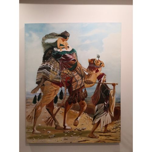 Sahra, Gülay Kırbaç Tuval üstüne yağlı boya tablo. Dik kasa çerçevesiz 80x100cm. Eser tarihi Şubat 2017    