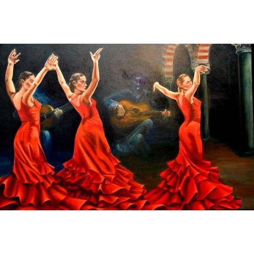 Dansçı Kadınlar, Derya Var Dansçı Kadınlar Yağlıboya tablo. Yağlıboya Tablo Orijinal Tablo