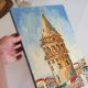 Galata Kulesi, Elena Kiltas Galata Kulesi İstanbul Tablosu Orijinal Yağlı Boya Sanatı? Tuval Modern Yarı Soyut Duvar Sanatı
