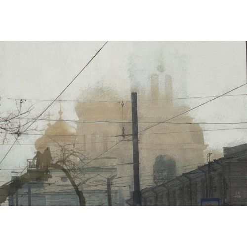 Central Cathedral, Nikolay Semyonov Giclee of  Central Cathedral in Rostov-on-Don viewed from Stanslavski. St., 2019, digital