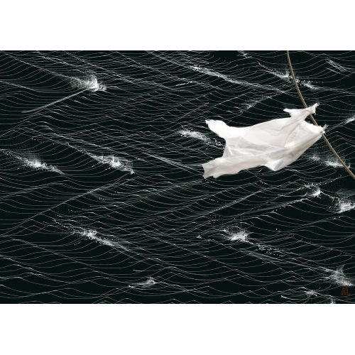 Swell, Nikolay Semyonov Giclee, graphics, using Corel Painter tools 2020, Reprodüksiyon Tablo Orijinal Tablo