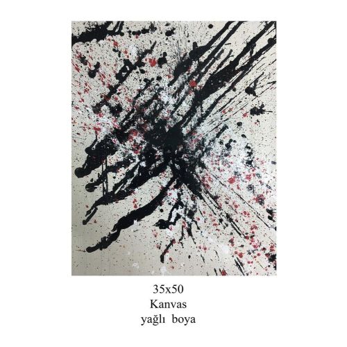 Non 1, Berra Eriş Tuval üzerine yağlı boya Soyut Sanat Abstract art Yağlıboya Tablo Orijinal Tablo