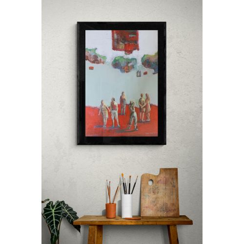 Unnamed, Ayşegül Öngel Acrylic paint on canvas. Framed. Acrylic Paintings