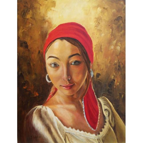 Girl In Red Shawl, Suleyman Ozbuke