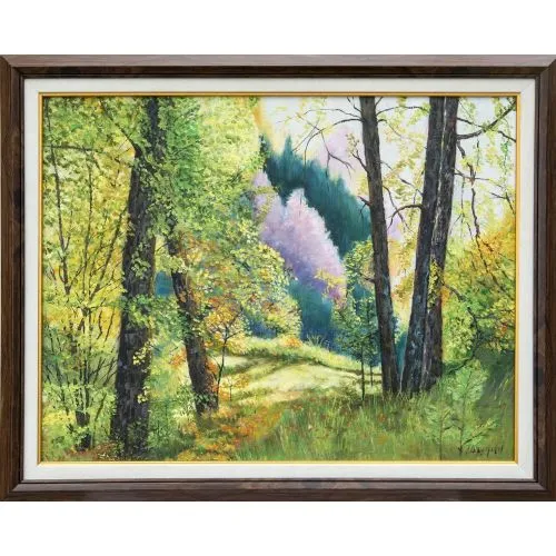 Pink Landscape, Suleyman Ozbuke Oil Paint Pink Landscape, Suleyman Ozbuke ORIGINAL PAINTING ON 61X76 CANVAS. MATS + FRAME.. SULEYMAN OZBUKE Oil Paint Paintings