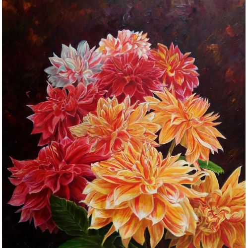 Yellow Red Flowers, Suleyman Ozbuke Yellow Red Flowers, Suleyman Ozbuke