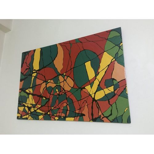 Soyut 2, Gül Oğuz Gökçek Mdf üzerine sentetik yağlı boya Soyut 60,5x40,5 cm Kalınlık 1 cm Yağlıboya Tablo Orijinal