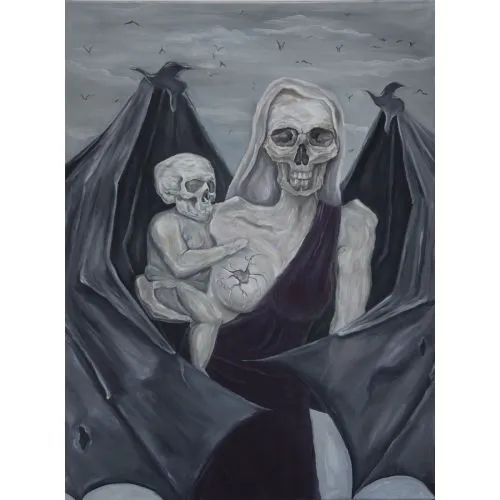 Immortal Mother, Husna Uzunhuseyinoglu Immortal Mother Oil Paint Paintings