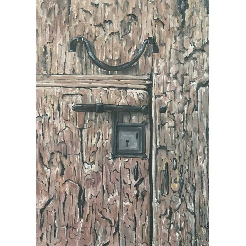 İzler Iıı, Hüsna Uzunhüseyinoğlu Tuval üzerine yağlı boya ve rölyef çalışması 35x50cm Yağlıboya Tablo Orijinal