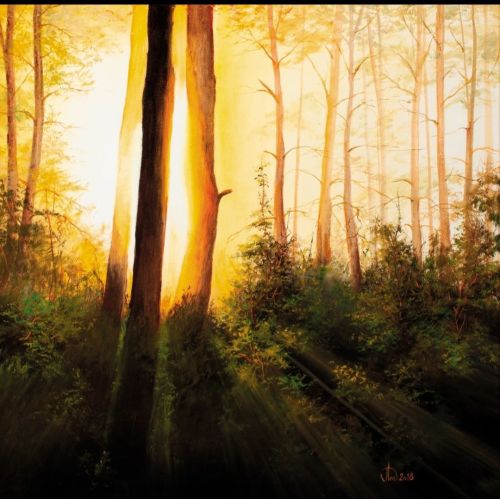 The Awakening Forest, Alexander Lednev uyanış ormanı 90×90 Tuval Yağlı boya Yağlıboya Tablo Orijinal Tablo