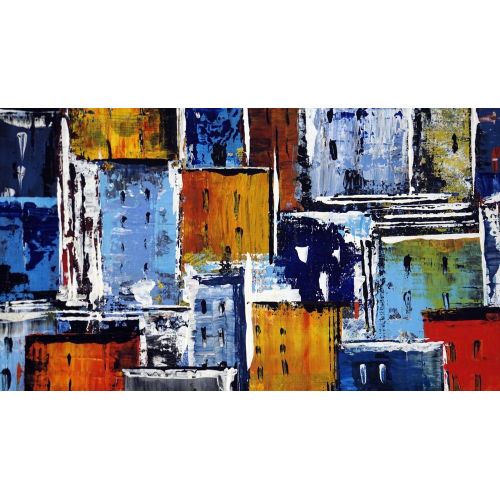 Abstract Houses, Oznur Ayik Oner Acrylic Abstract Houses, Oznur Ayik Oner It was worked with acrylic paint by Öznur Ayık Öner. Acrylic Paintings