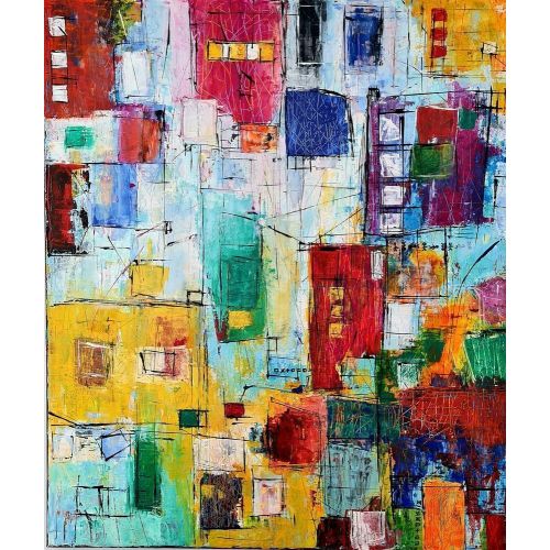 Abstract A-3, Sinan Dogan Otsavur Acrylic Abstract A-3, Sinan Dogan Otsavur -Pro 293 100% cotton on 364 g/m2 professional canvas 2021 -3x4 double chassis, -Acrylic paint -