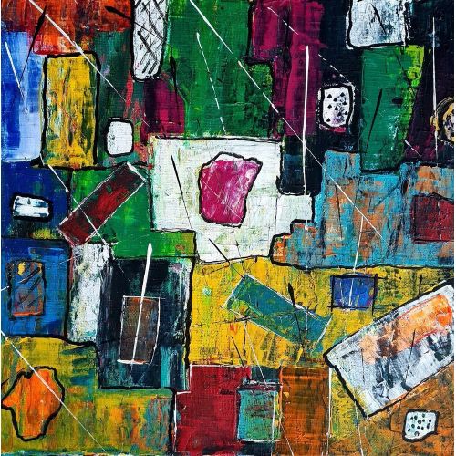Amorf, Sinan Dogan Otsavur -The paintings are unframed and represent the frame and mat in the photos. -Pro 293 100% cotton on 364