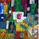Amorf, Sinan Dogan Otsavur -The paintings are unframed and represent the frame and mat in the photos. -Pro 293 100% cotton on 364