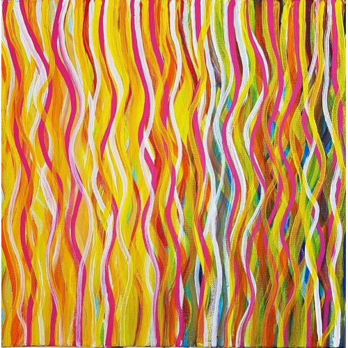 No Name Yellow Orange, Sinan Dogan Otsavur  Acrylic Paintings