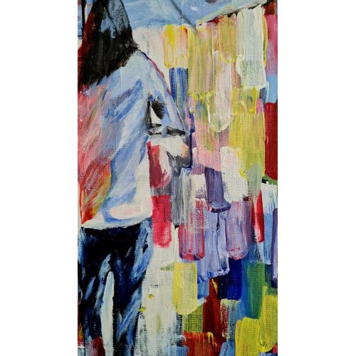 Renk Yağmuru, Sinan Doğan Otsavur -Tablo ahşap papartu ve çerçevelidir -3x4 duble şase, -Pro 293 %100pamuk ,364 g/m2