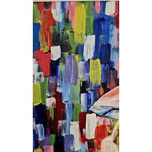 Renk Yağmuru, Sinan Doğan Otsavur -Tablo ahşap papartu ve çerçevelidir -3x4 duble şase, -Pro 293 %100pamuk ,364 g/m2