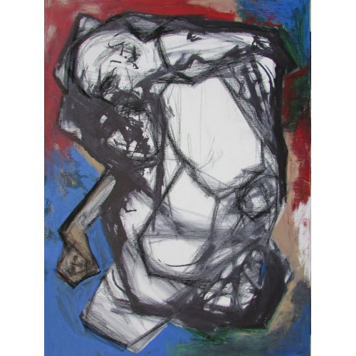 Özgür Olmalıyız, Müge Olçum Özgür Olmalıyız Ink, Akrilik ve Kuru Pastel Tuval Üzerine 50x70 cm Müge Olçum Mürekkep