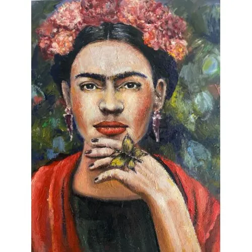 Frida, Olga Ruden Oil painting on canvas Oil Paint Paintings