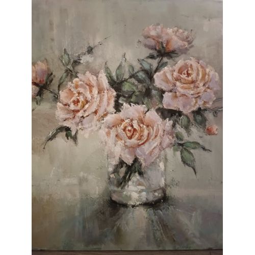 Roses 2, Olga Ruden Oil painting on canvas, 50x50cm, unframed Oil Paint Paintings