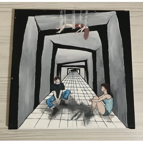Lucid Rüya, Naz Şener 40x40 canvas üzerine akrilik Akrilik Orijinal Tablo