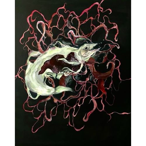 Akıl, Derya Akbay Eser Adı: mind Ölçü: 80x100 cm Malzeme: Tuval üzeri Yağlı/Akrilik Karışık Teknik Sanatçı : Derya