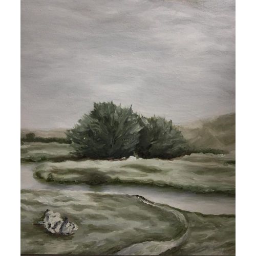 Açık Bir Yol, Hale Bal Kanvas üzerine yağlıboya, orjinal tablo. Yağlıboya Tablo Orijinal Tablo