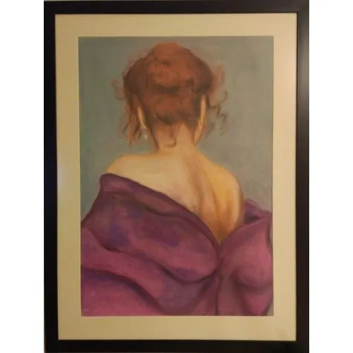 Back Work - Purple, Tulay Dalli  Pastels Paintings