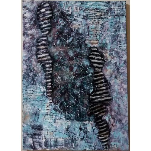 The İnside Feeling, Kawtar Elamrani Akrilik The İnside Feeling, Kawtar Elamrani The inside Feeling ACRILIK IN CANVAS MIXED MEDIA Tuval akrilik akrilik boyayla ,kolaj
