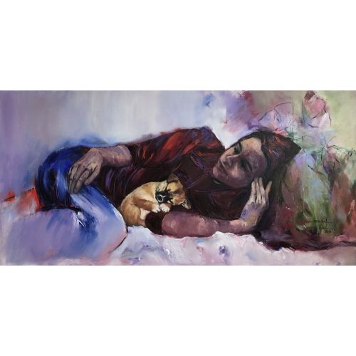 Will My Dreams Come True One Day?, Sibel Ucal Oil Paint Will My Dreams Come True One Day?, Sibel Ucal Cloth on canvas. Oil painting on acrylic base. Intensely painted textured work with