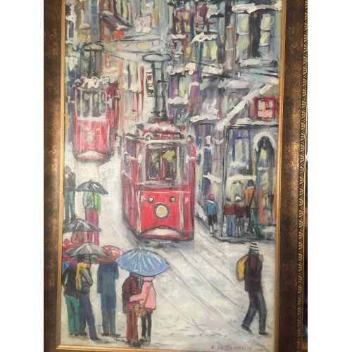 İstanbul, Kadir Aydın Değirmenci Akrilik İstanbul, Kadir Aydın Değirmenci Tuval üzeri akrilik Akrilik Orijinal Tablo
