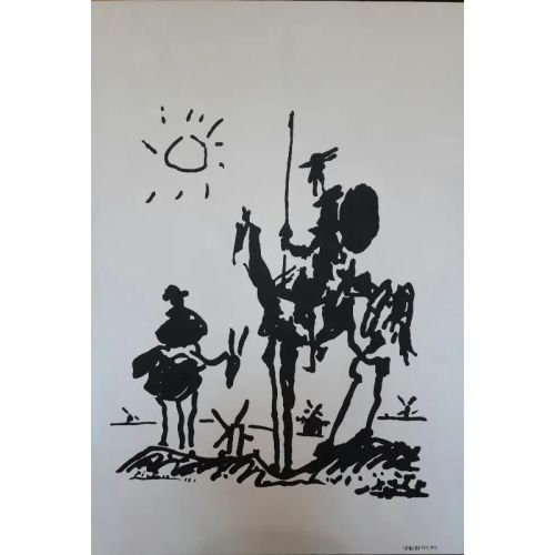 Donkişot-Pablo Picasso, Hakan Akinci Donkişot Akrilik Tuval Tablo-Pablo Picasso Reproduksiyon Reprodüksiyon Tablo Orijinal