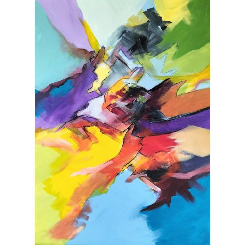 Freedom, Ecem Amac Acrylic work on canvas. Unframed. Acrylic Paintings