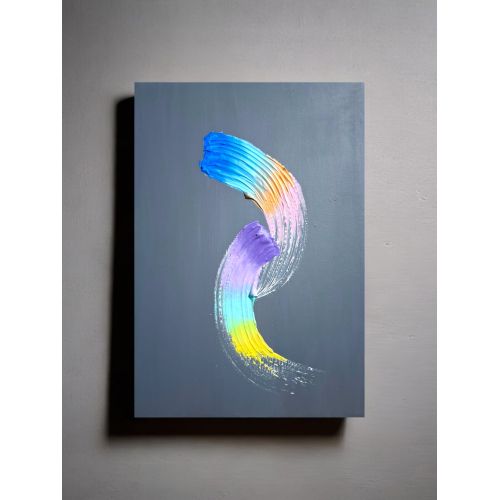 Loop, Ecem Amac Acrylic work on canvas. Relief embossing technique used. Framed. Acrylic Paintings