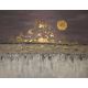 Polar Point, Serpil Musellimoglu Ozcan Mixed Polar Point, Serpil Musellimoglu Ozcan Oil painting, polar point, shining moon, stars and glaciers, 70x100 cm Mixed Paintings