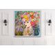 Woman With Flower Hair, Angela Botnari Oil Paint Woman With Flower Hair, Angela Botnari Oil Painting on Canvas, 120×120 cm, Original Oil Painting on High Quality Canvas Oil