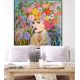 Woman With Flower Hair, Angela Botnari Oil Paint Woman With Flower Hair, Angela Botnari Oil Painting on Canvas, 120×120 cm, Original Oil Painting on High Quality Canvas Oil