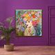 Woman With Flower Hair, Angela Botnari Oil Paint Woman With Flower Hair, Angela Botnari Oil Painting on Canvas, 120×120 cm, Original Oil Painting on High Quality Canvas Oil