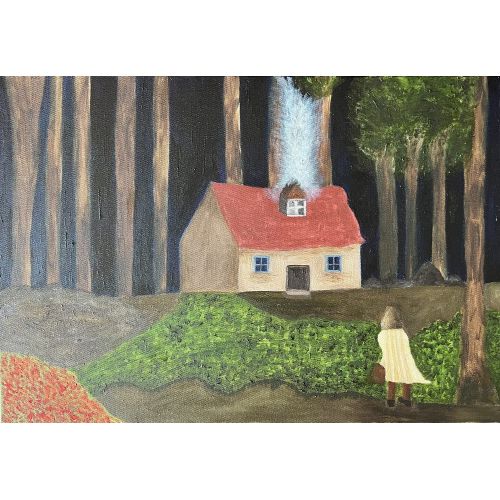 Fairy Tale Town, Heda Arzu Cevikalp Oil on Canvas, 2022 Oil Paint Paintings