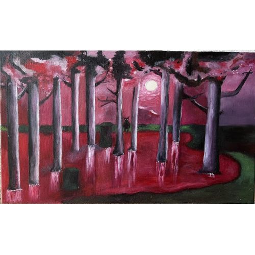 Violence, Heda Arzu Cevikalp Oil on canvas, 2022 Oil Paint Paintings