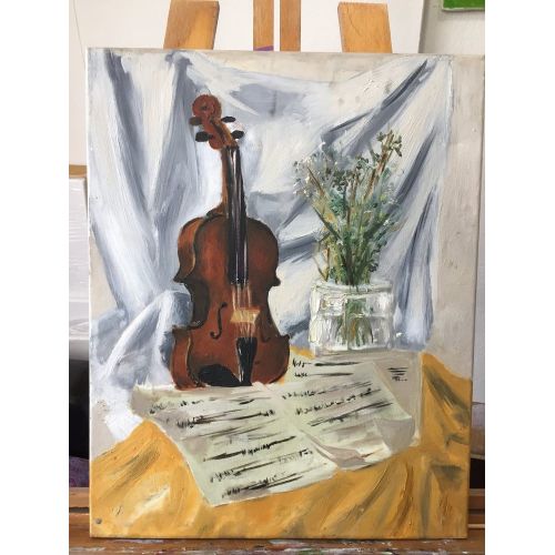 Oil Painting Violin Painting, Murat Ozdemir  Oil Paint Paintings