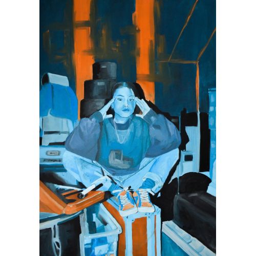 Nada, Hande Akçe Yağlıboya Tablo Nada, Hande Akçe Bu resim 70X100 boyutunda 2019 yılında bez bir tuvale yapılmıştır. Resimde, eşyalarla