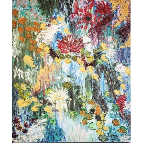 Water Lilies, ValerIIa İnceoğlu Yağlıboya Tablo Water Lilies, ValerIIa İnceoğlu Tuval üzerine yağlı boya. Sessizlik Çiçekleri koleksiyonu Yağlıboya Tablo Orijinal Tablo