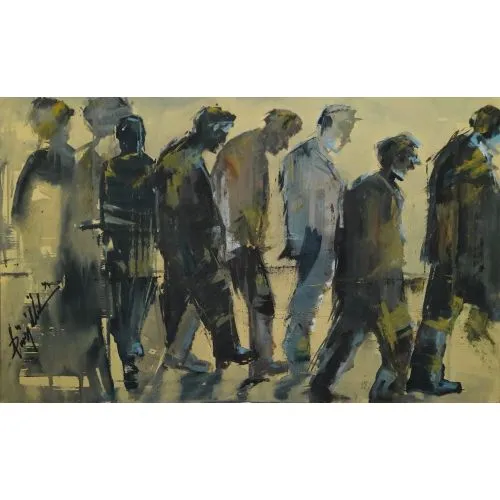 Walk, Huseyin Unlu  Oil Paint Paintings