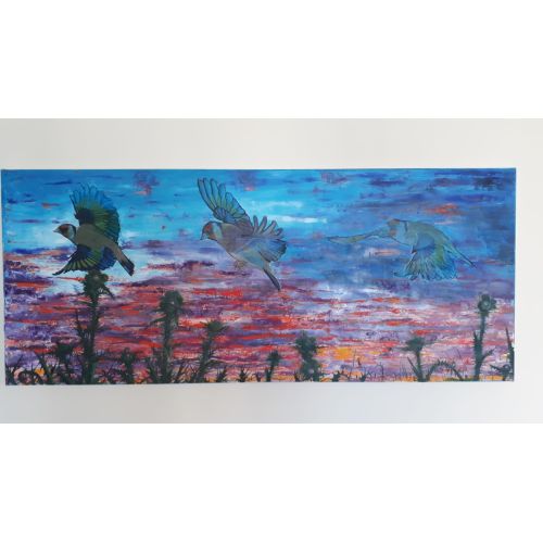 Diken Ve Saka, Alpaslan Altinoglu  Oil Paint Paintings