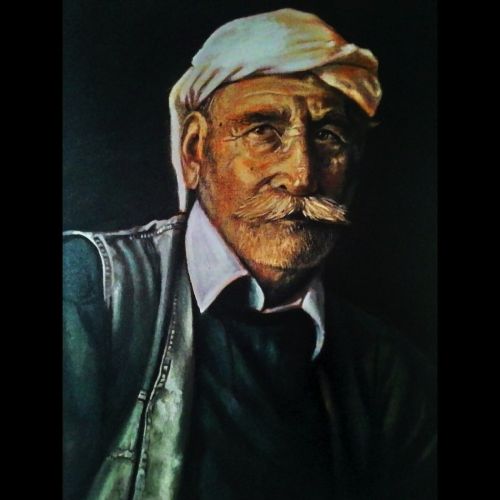 Urfalı Dede, Şenol Karaoğlan  TUVAL ÜZERİNDE YAĞLIBOYADIR . KOPYA DEĞİLDİR ORJİNALDIR. 2008 YILINDA  YAPILMIŞTIR. 50