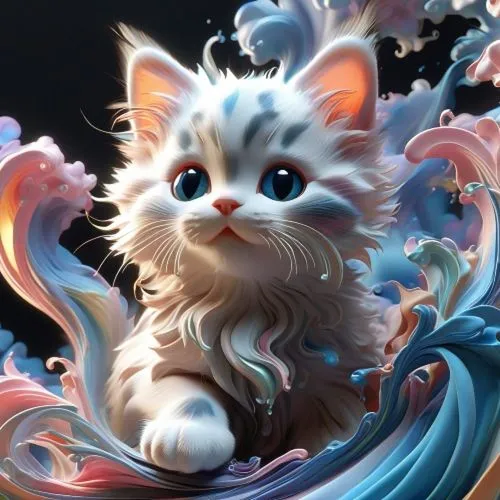 Ali Caka, Modern Style 3d Kitten 11 Ali Caka, Modern Style 3d Kitten 11