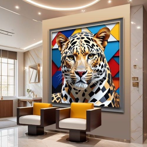 Kristal 3d Geometrik Stil Leopar 23, Ali Çaka DİJİTAL BİR RESİMDİR. SATIŞ DİJİTAL İNDİRME. Photoshopta gerekli yerler