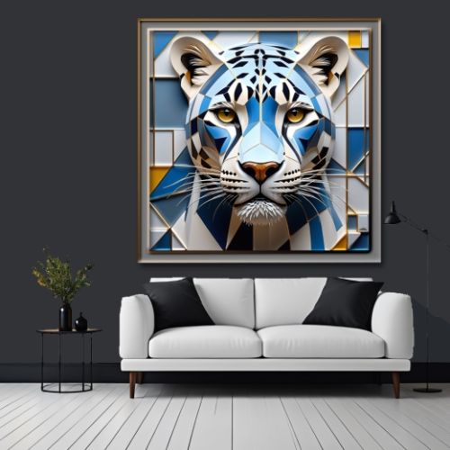 Kristal 3d Geometrik Stil Leopar 24, Ali Çaka DİJİTAL BİR RESİMDİR. SATIŞ DİJİTAL İNDİRME. Photoshopta gerekli yerler